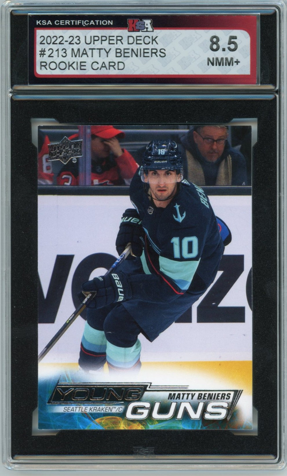 2022/23 Upper Deck Matty Beniers Young Guns Graded Rookie Card #213 KSA 8.5