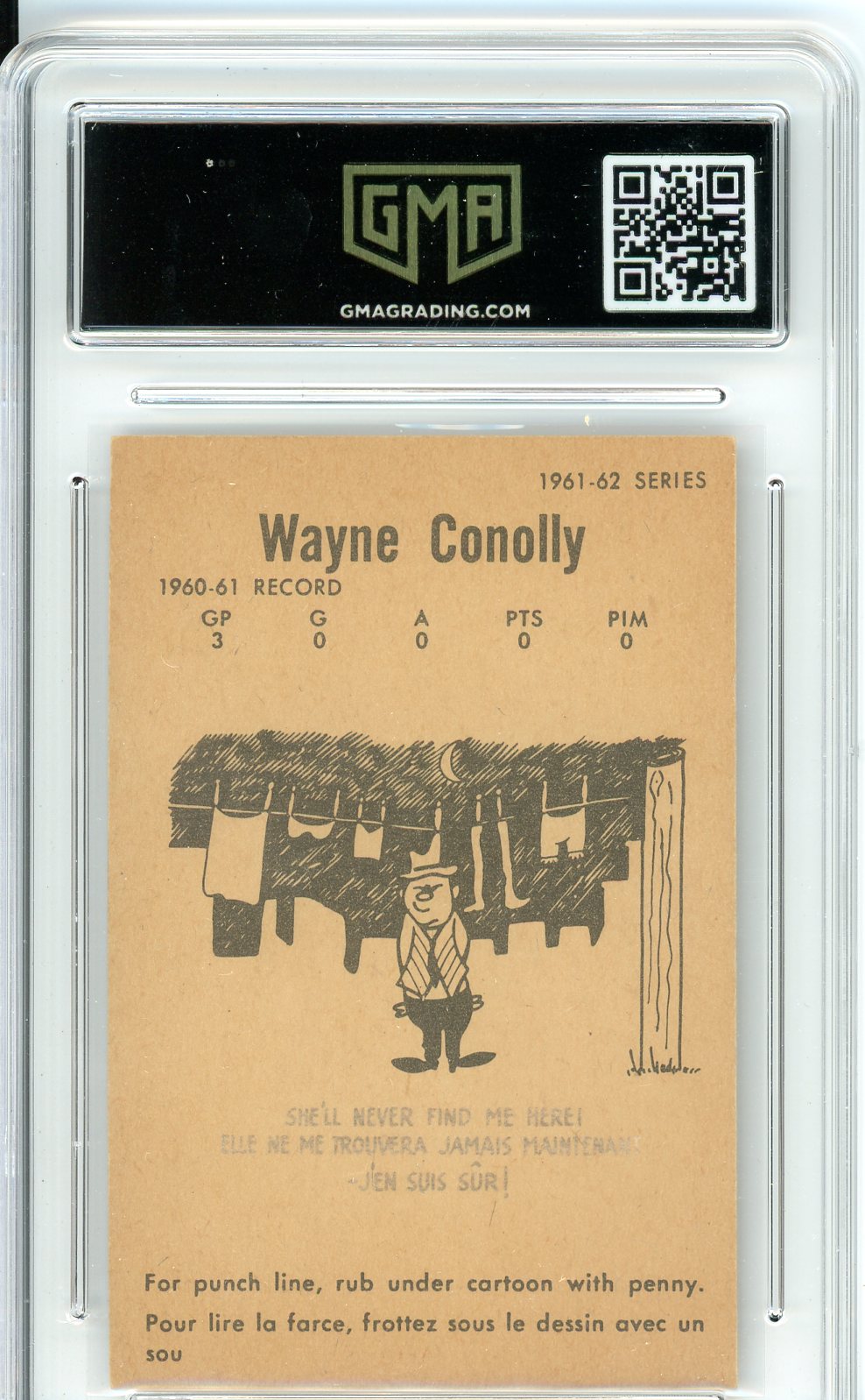 1961 Parkhurst Wayne Connelly #44 Rookie Card GMA 7