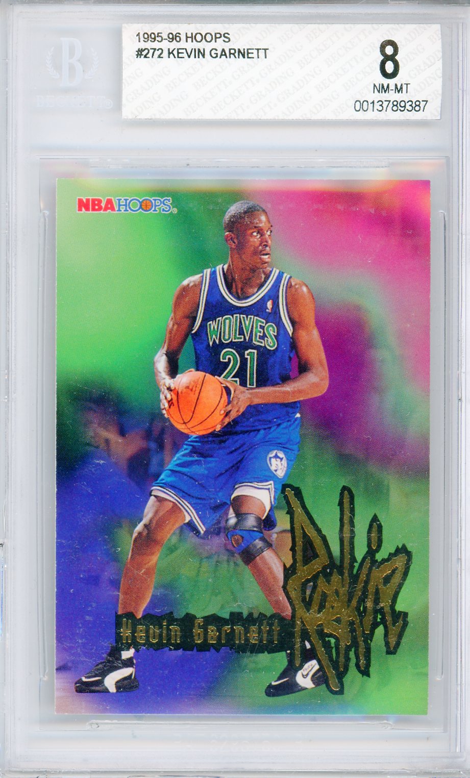 1995-96 Hoops Kevin Garnett #272 Graded Rookie Card BGS 8