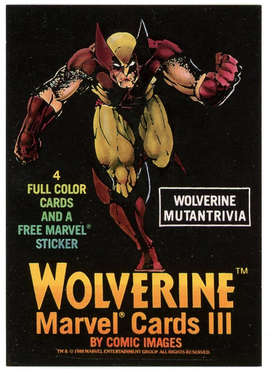 1988 Comic Images Wolverine Marvel Cards III Complete Set (50 Cards)