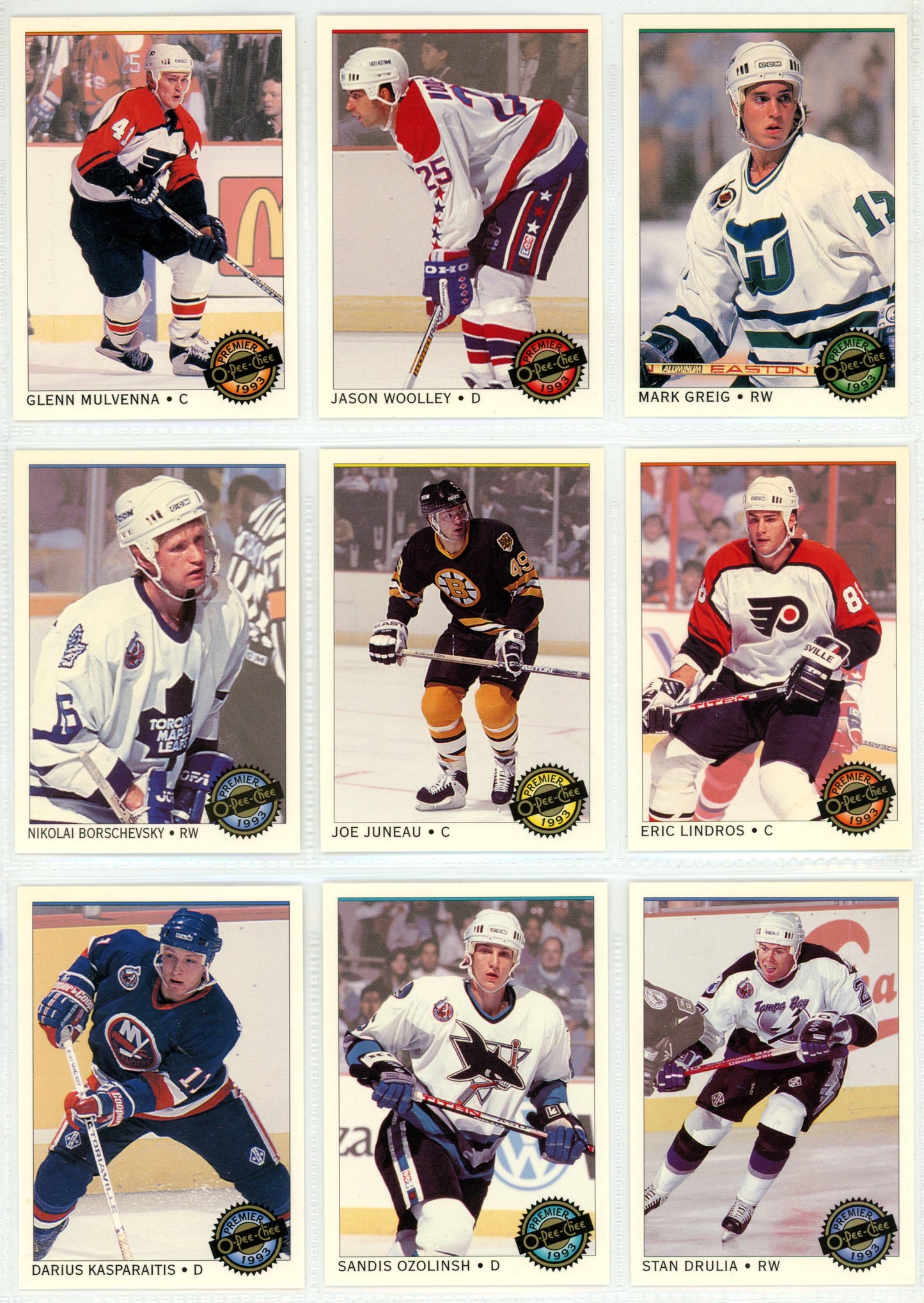 1992/93 O-Pee-Chee & OPC Premier NHL Hockey Card Complete Sets (528 Cards) + Inserts