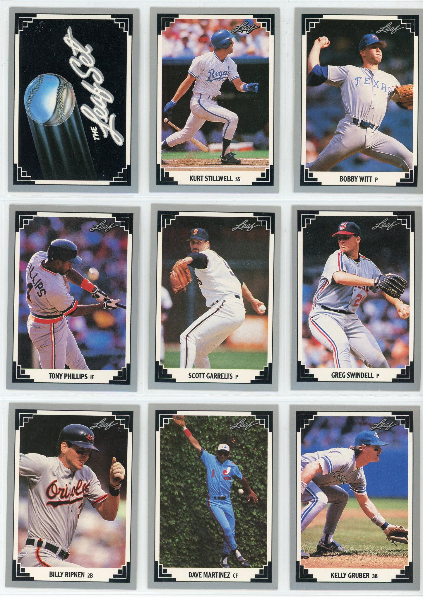 1991 Leaf Baseball Card Complete Set (528 Cards)