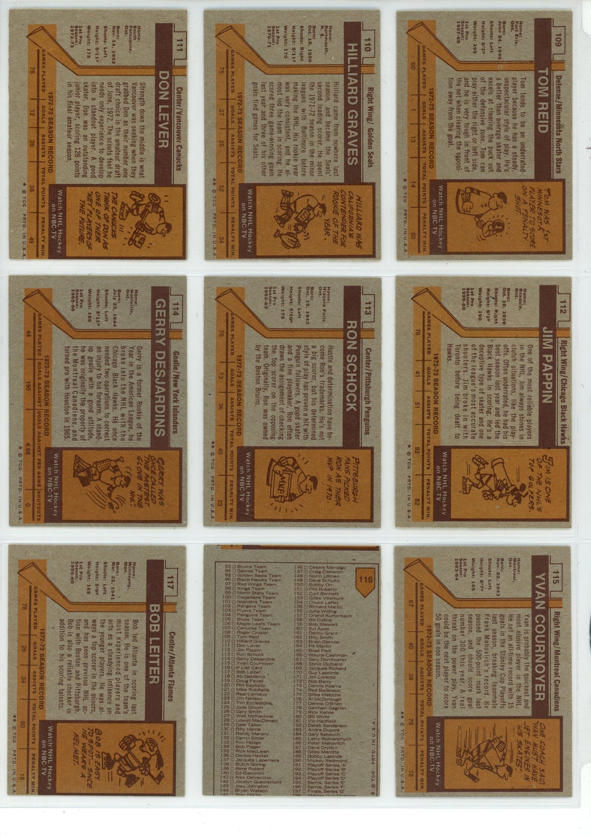 1973/74 Topps NHL Hockey Card Complete Set (198 Cards) Bobby Orr, Ken Dryden EX+ / NM