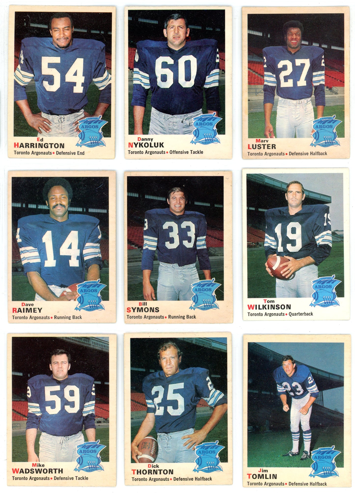 1970 OPC O-Pee-Chee CFL Football Complete Set (115 Cards) EX+ Marked Checklist