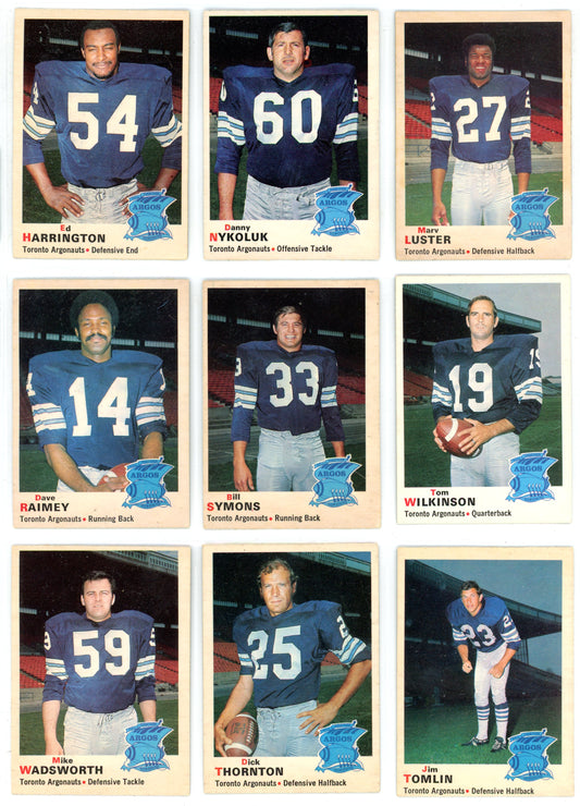 1970 OPC O-Pee-Chee CFL Football Complete Set (115 Cards) EX+ Marked Checklist