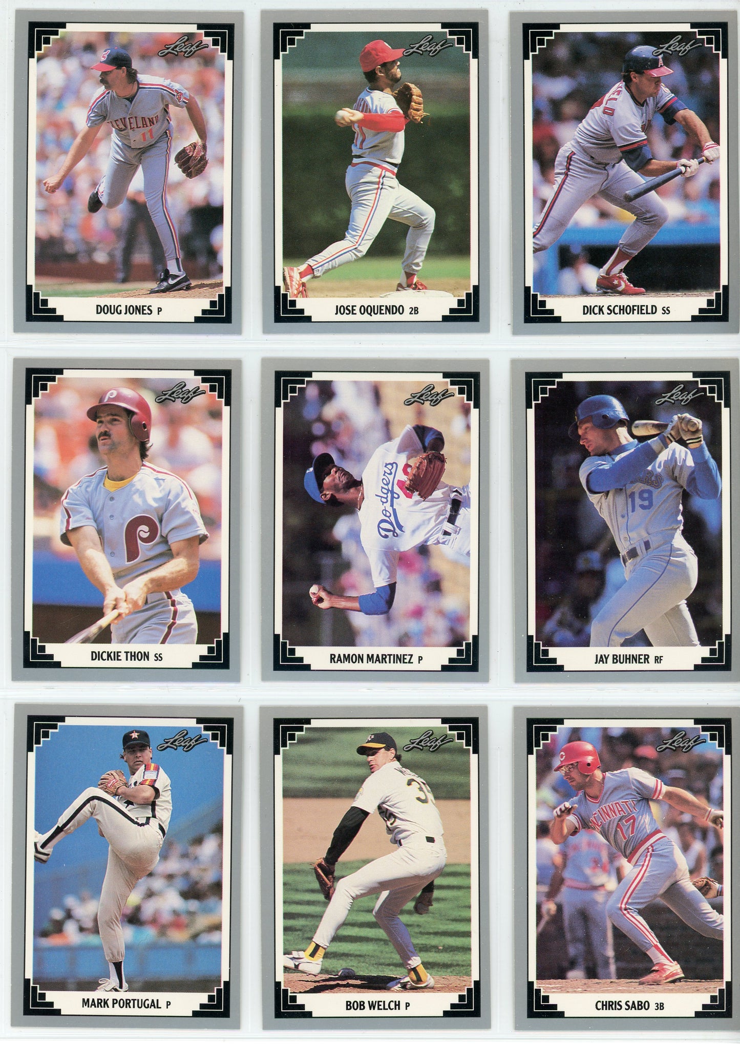 1991 Leaf Baseball Card Complete Set (528 Cards)