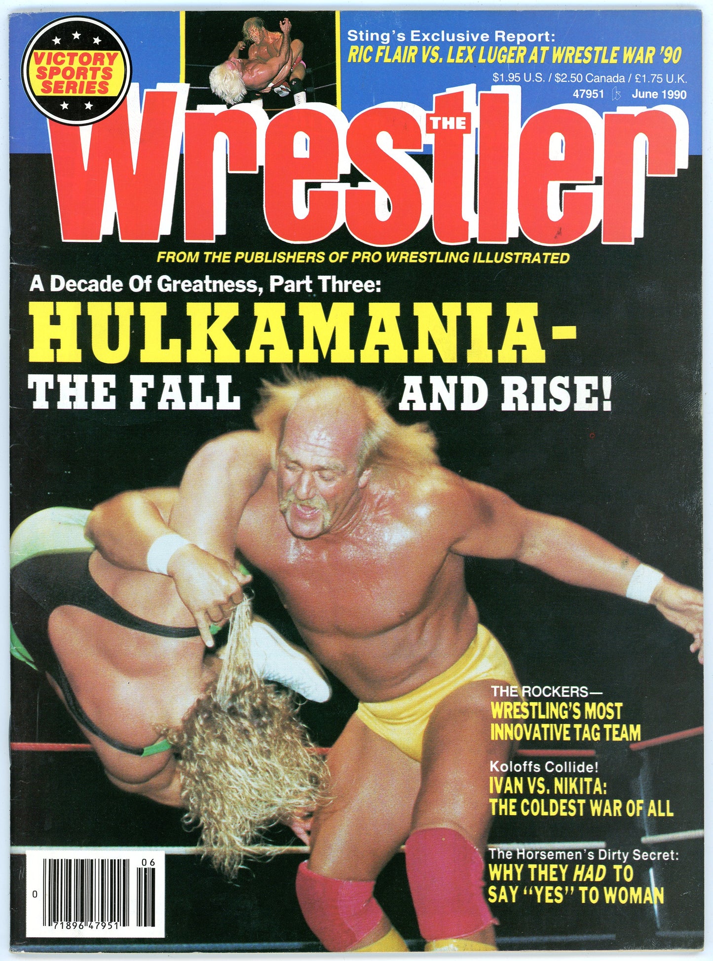 The Wrestler Vintage Wrestling Magazine (June, 1990) Hulk Hogan