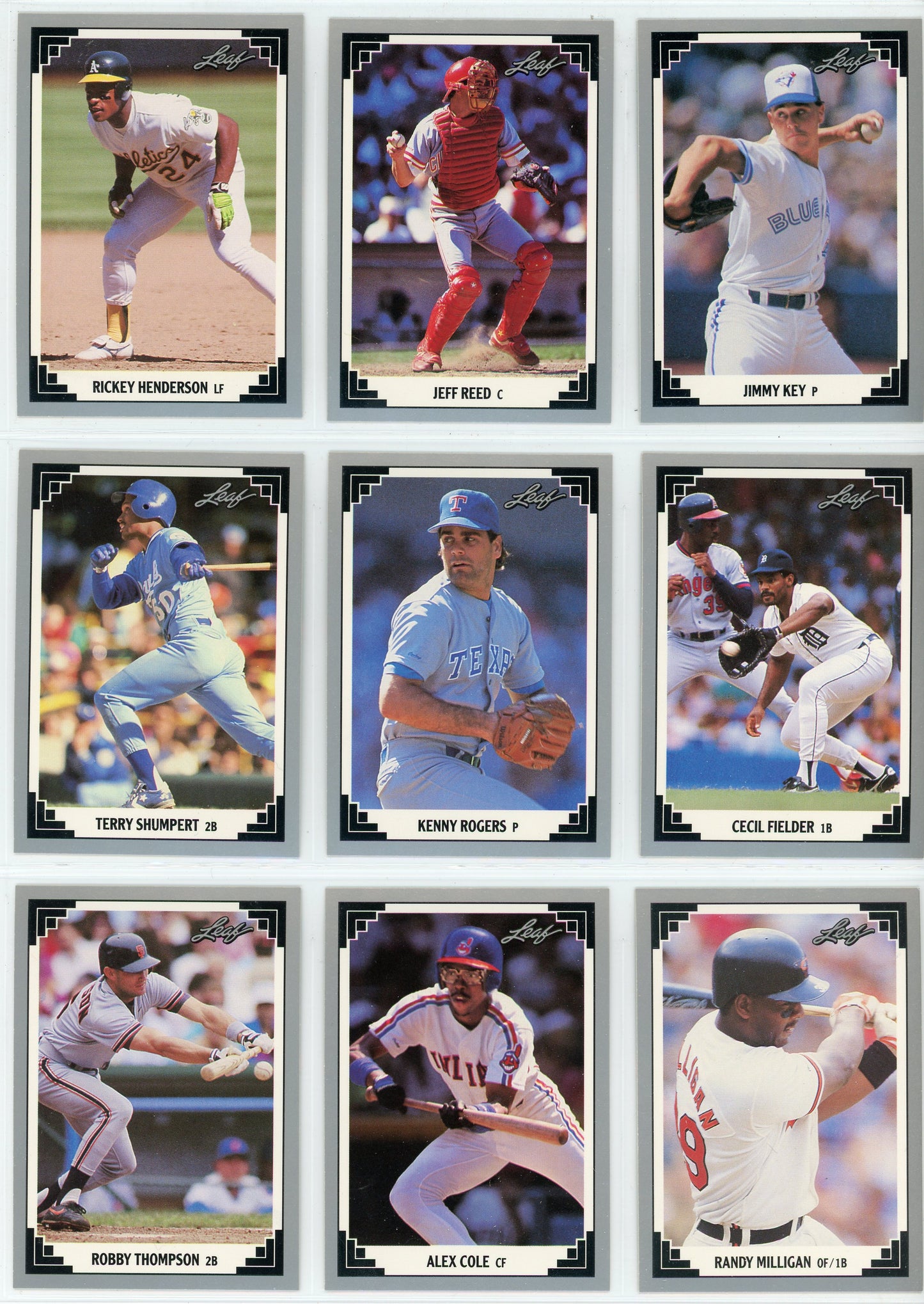 1991 Leaf Baseball Card Complete Set (528 Cards)
