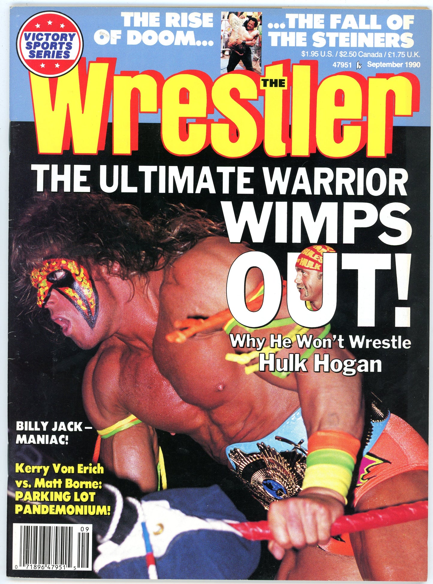 The Wrestler Vintage Wrestling Magazine (September, 1990) Ultimate Warrior