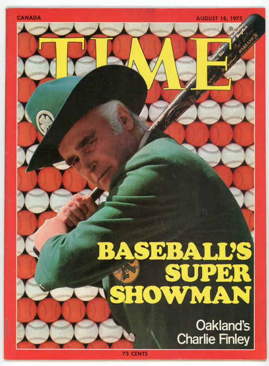 Time Canada Vintage Magazine (August 18, 1975) Charlie Finley