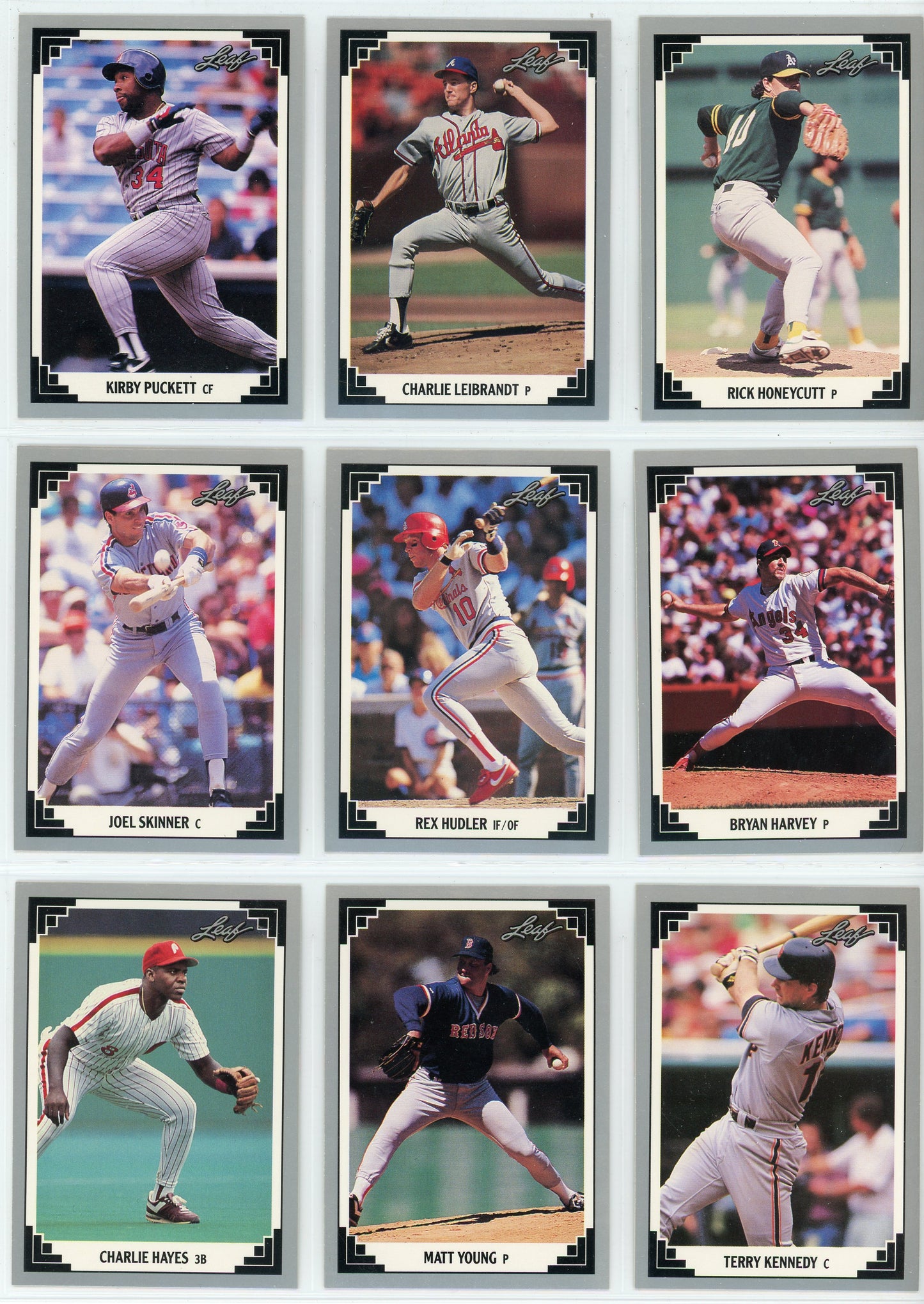 1991 Leaf Baseball Card Complete Set (528 Cards)