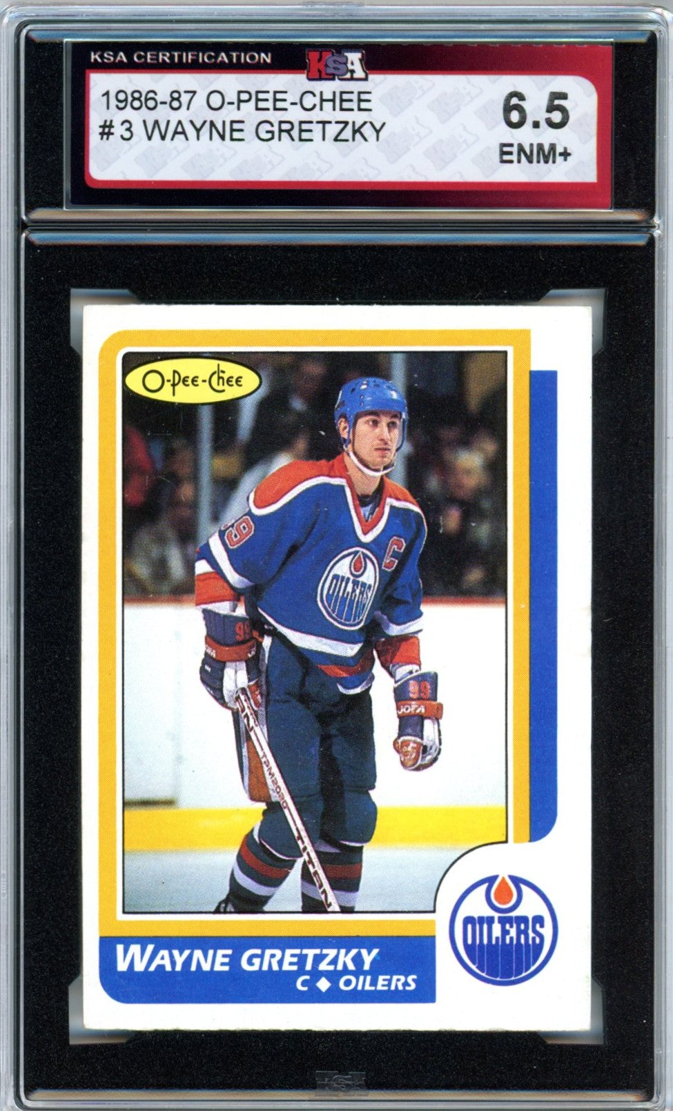 1986/87 OPC O-Pee-Chee Wayne Gretzky Graded Hockey Card KSA 6.5
