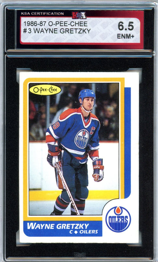 1986/87 OPC O-Pee-Chee Wayne Gretzky Graded Hockey Card KSA 6.5