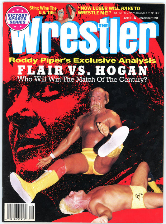 The Wrestler Vintage Wrestling Magazine (December, 1991) Ric Flair vs. Hulk Hogan