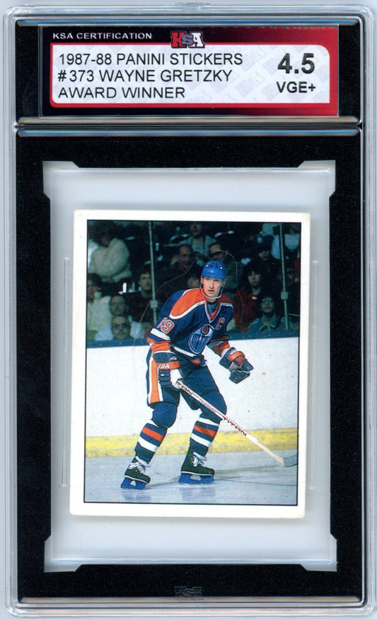 1987/88 Panini Stickers Wayne Gretzky Award Winner Graded Hockey Card KSA 4.5