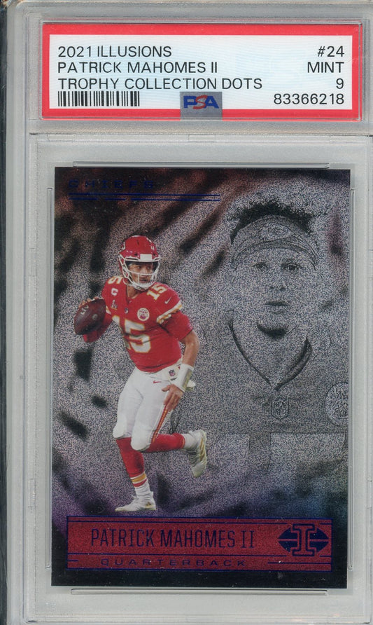 2021 Illusions Patrick Mahomes II Graded Football Card #24 PSA 9