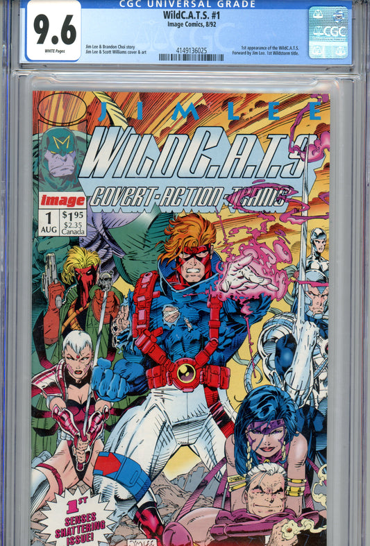 1992 WildC.A.T.S. #1 Graded Comic Book Jim Lee / Scott Williams Cover CGC 9.6