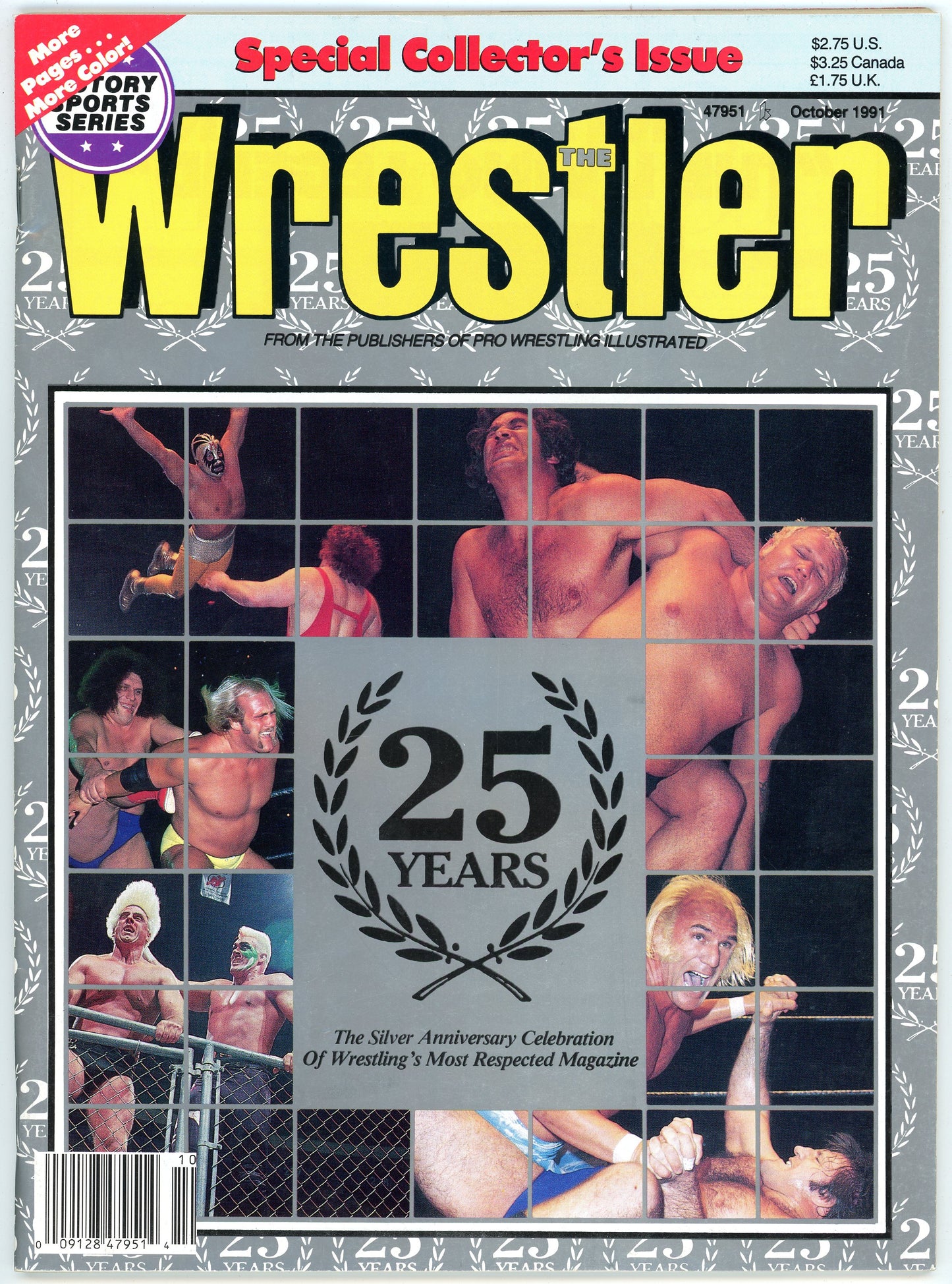 The Wrestler Vintage Wrestling Magazine (October, 1991) 25th Anniversary Special Collector's Issue