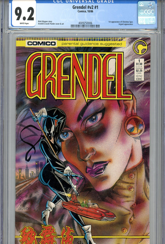 1986 Grendel #v2 #1 Graded Comic Book Christine Spar 1st Appearance CGC 9.2