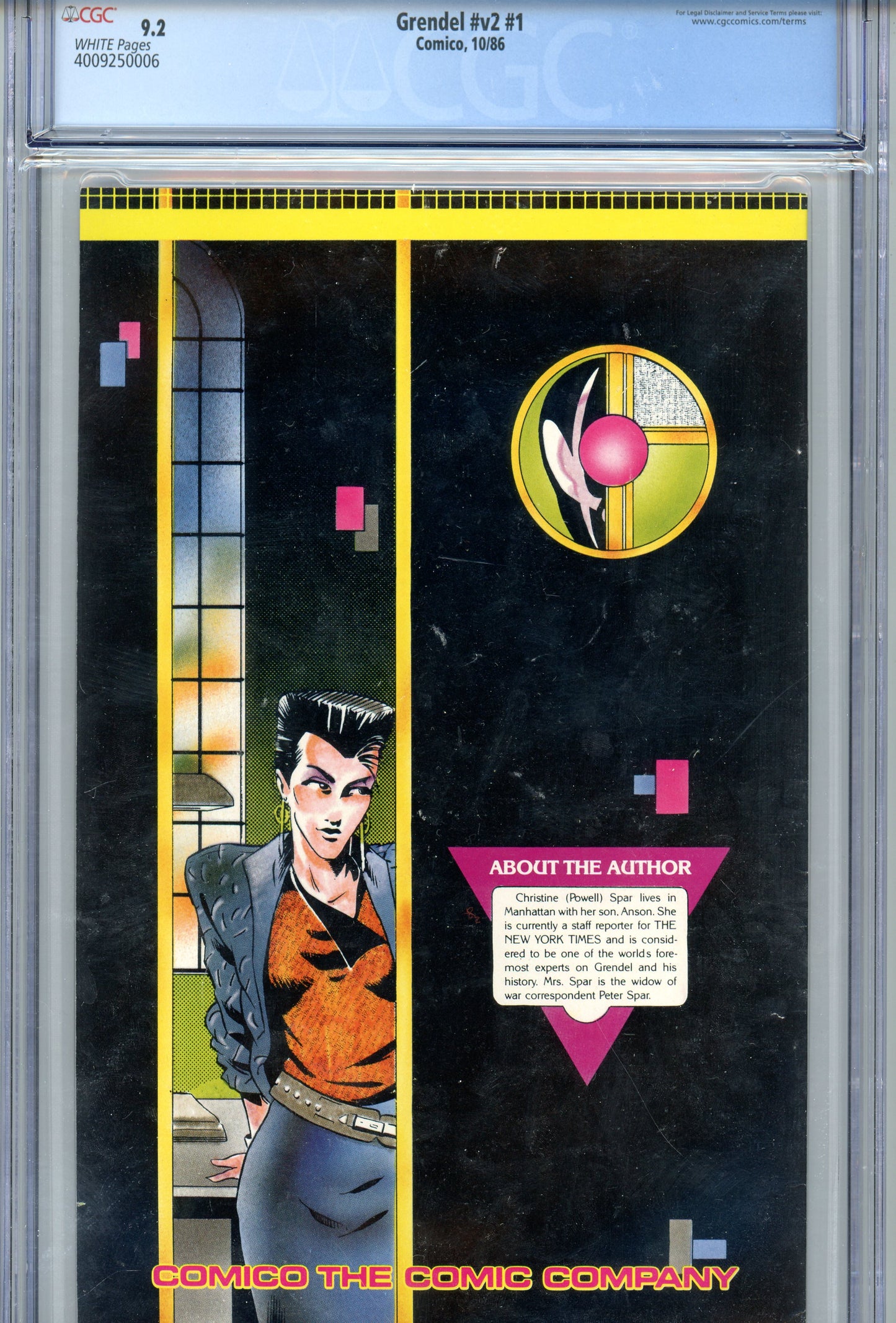 1986 Grendel #v2 #1 Graded Comic Book Christine Spar 1st Appearance CGC 9.2