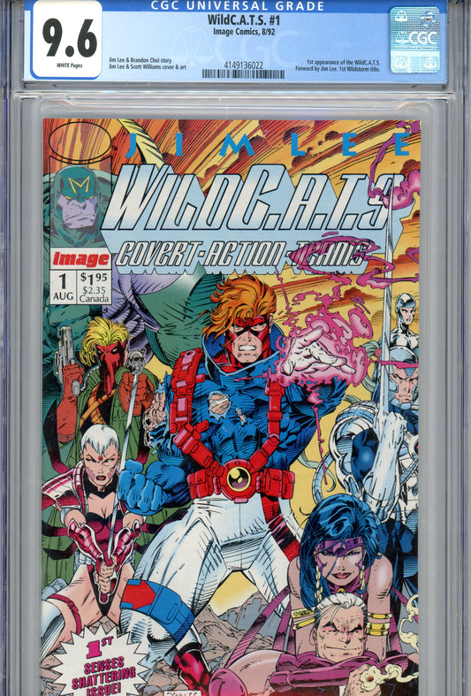 1992 WildC.A.T.S. #1 Graded Comic Book Jim Lee / Scott Williams Cover CGC 9.6