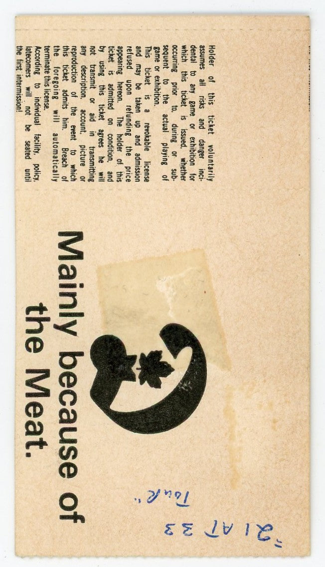 Elton John Vintage Concert Ticket Maple Leaf Gardens (Toronto, 1980)