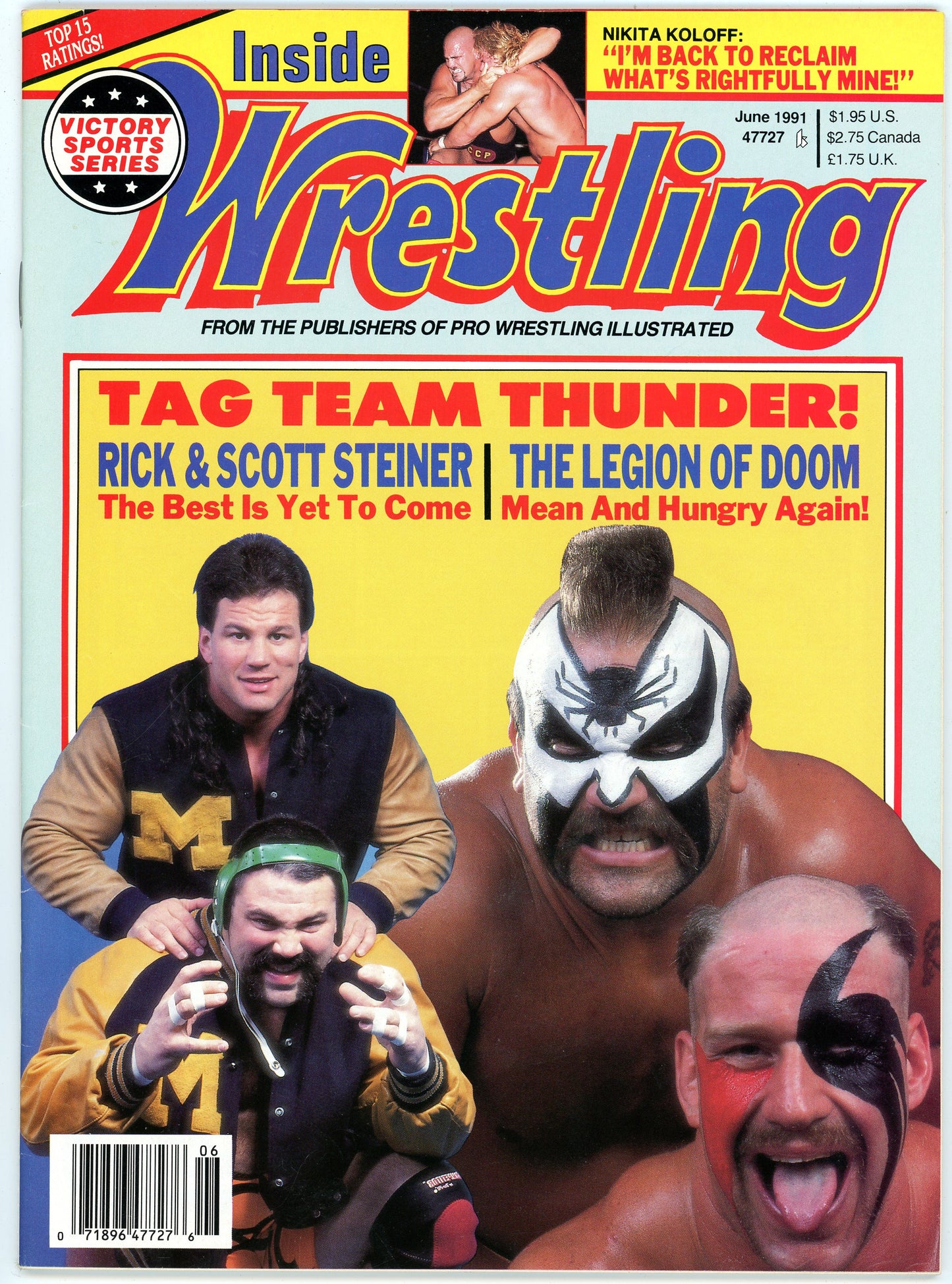 Inside Wrestling Vintage Magazine (June, 1991) Steiners, Legion of Doom