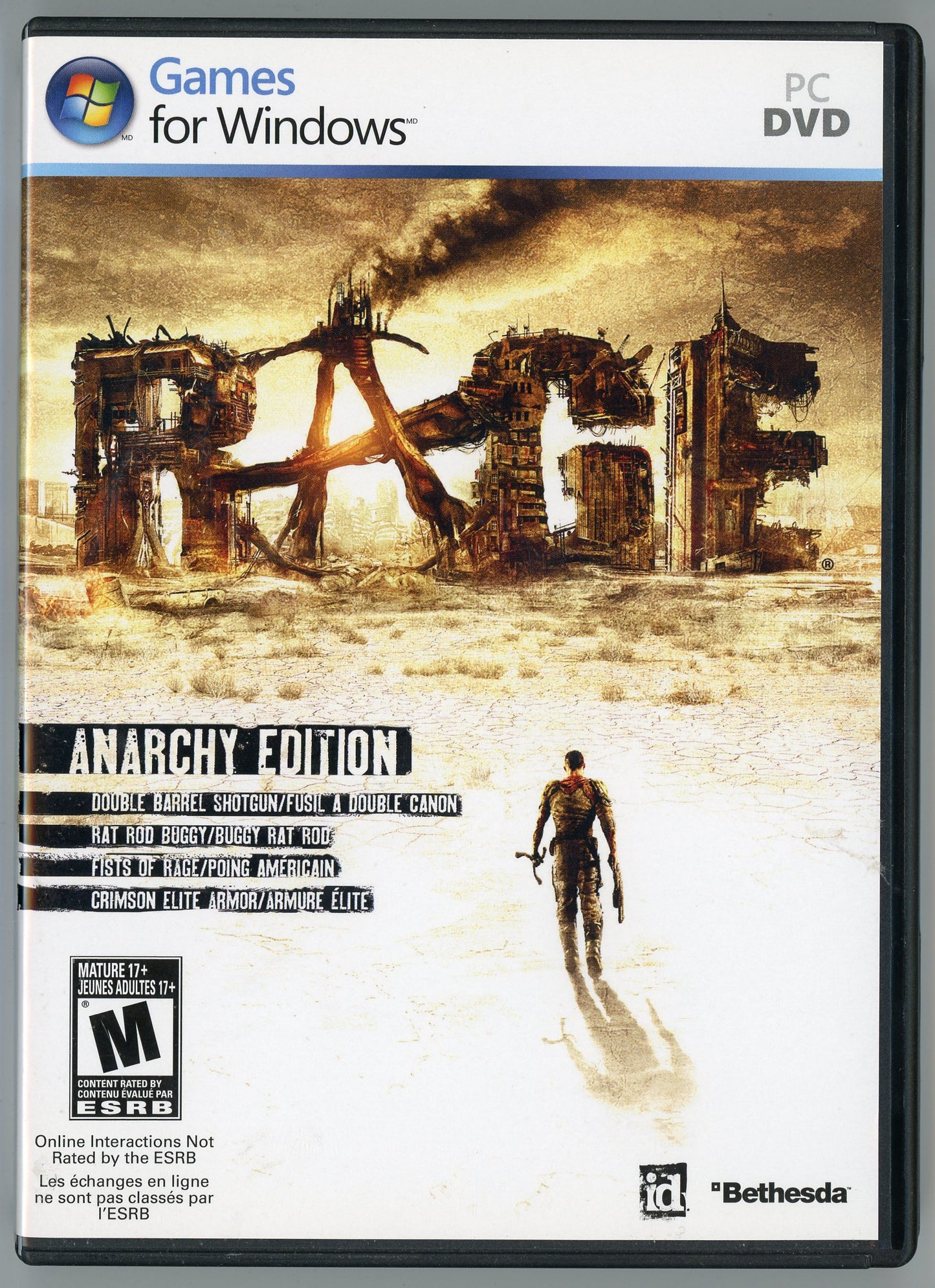 2010 Bethesda Rage: Anarchy Edition PC Video Game Disc In Box