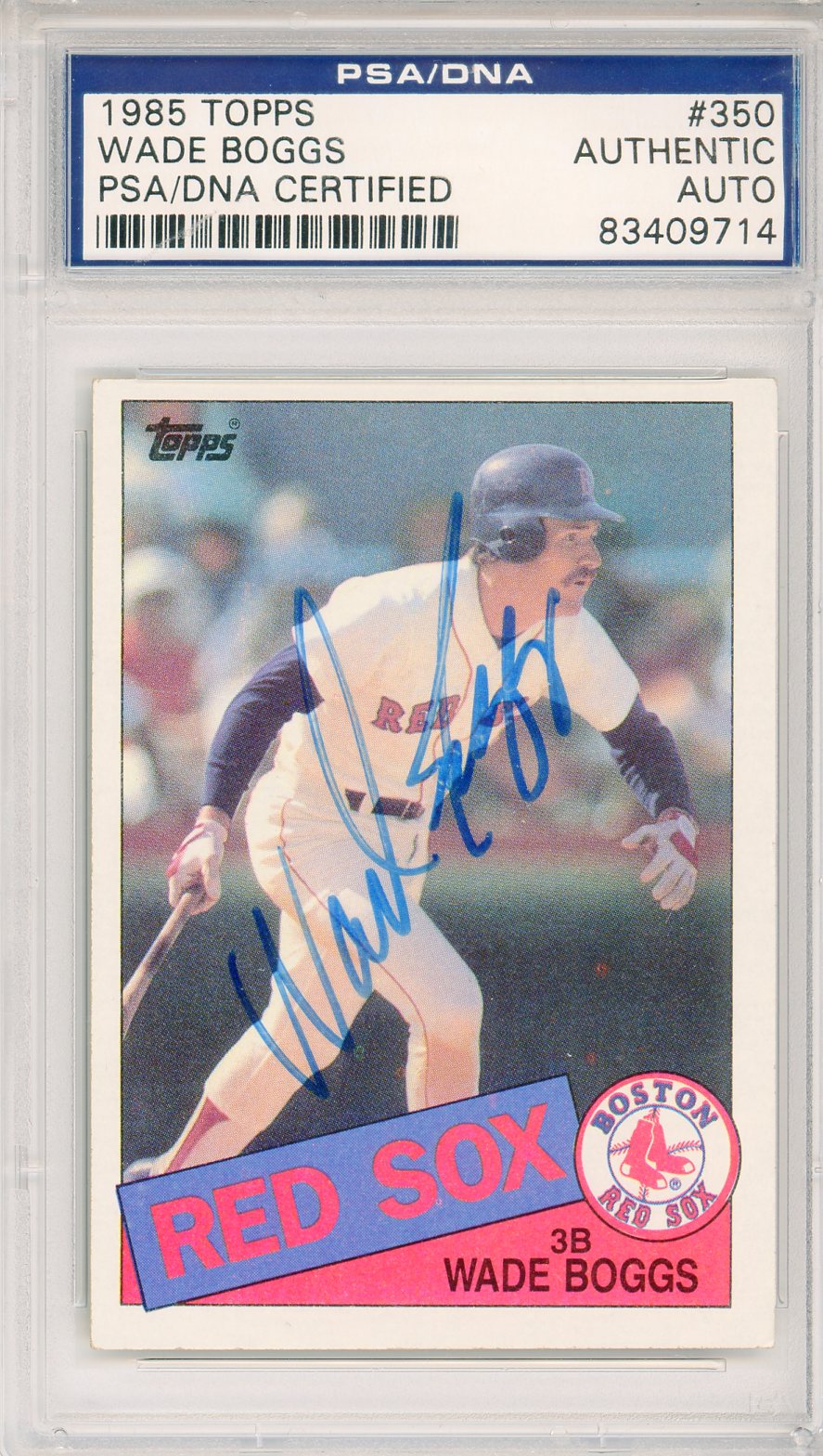 1985 Topps Wade Boggs Graded Baseball Card PSA Authenticated Autographed!