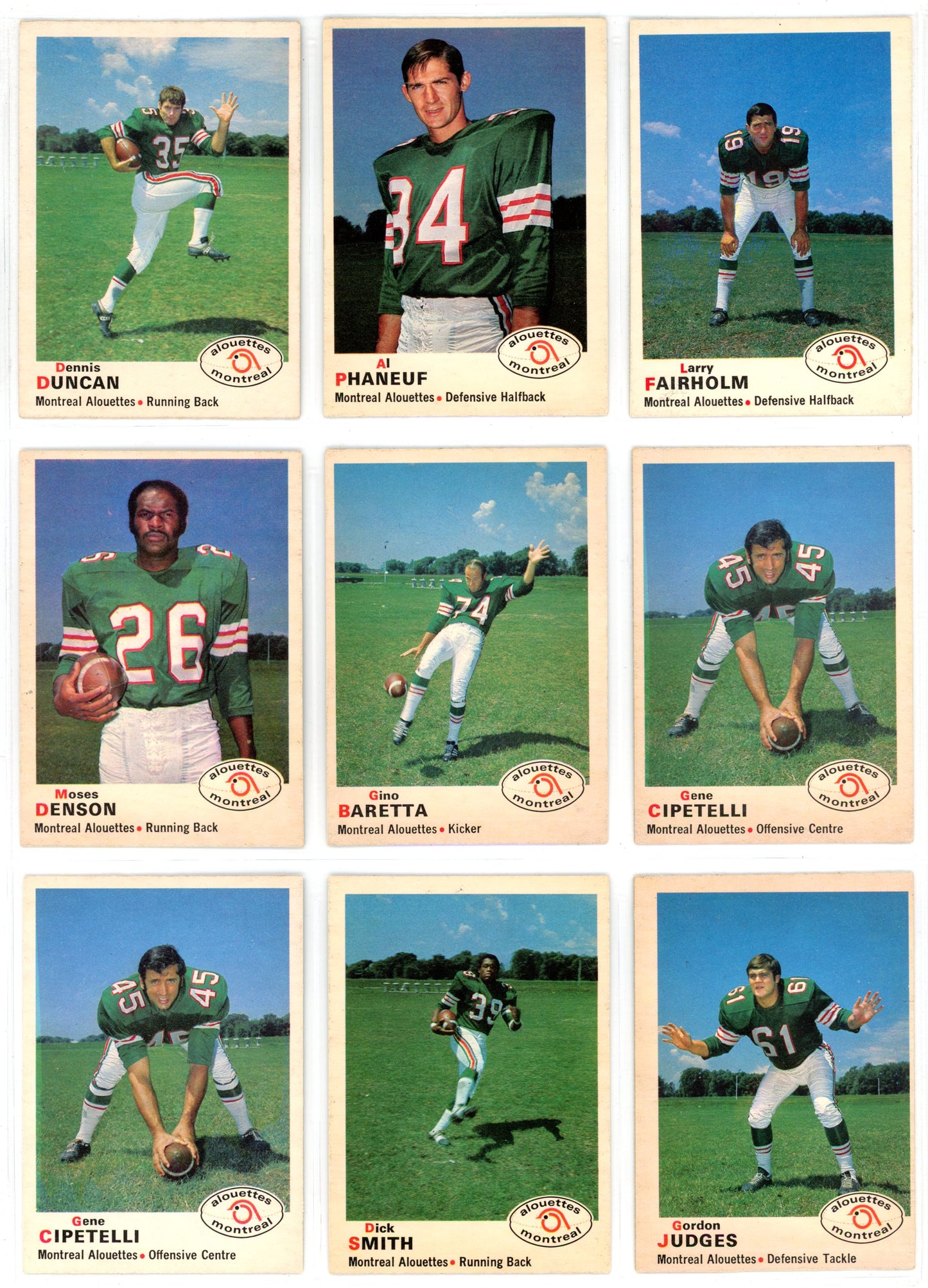 1970 OPC O-Pee-Chee CFL Football Complete Set (115 Cards) EX+ Marked Checklist