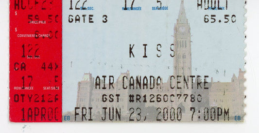 KISS Vintage Concert Ticket Air Canada Centre (Toronto, 2000)
