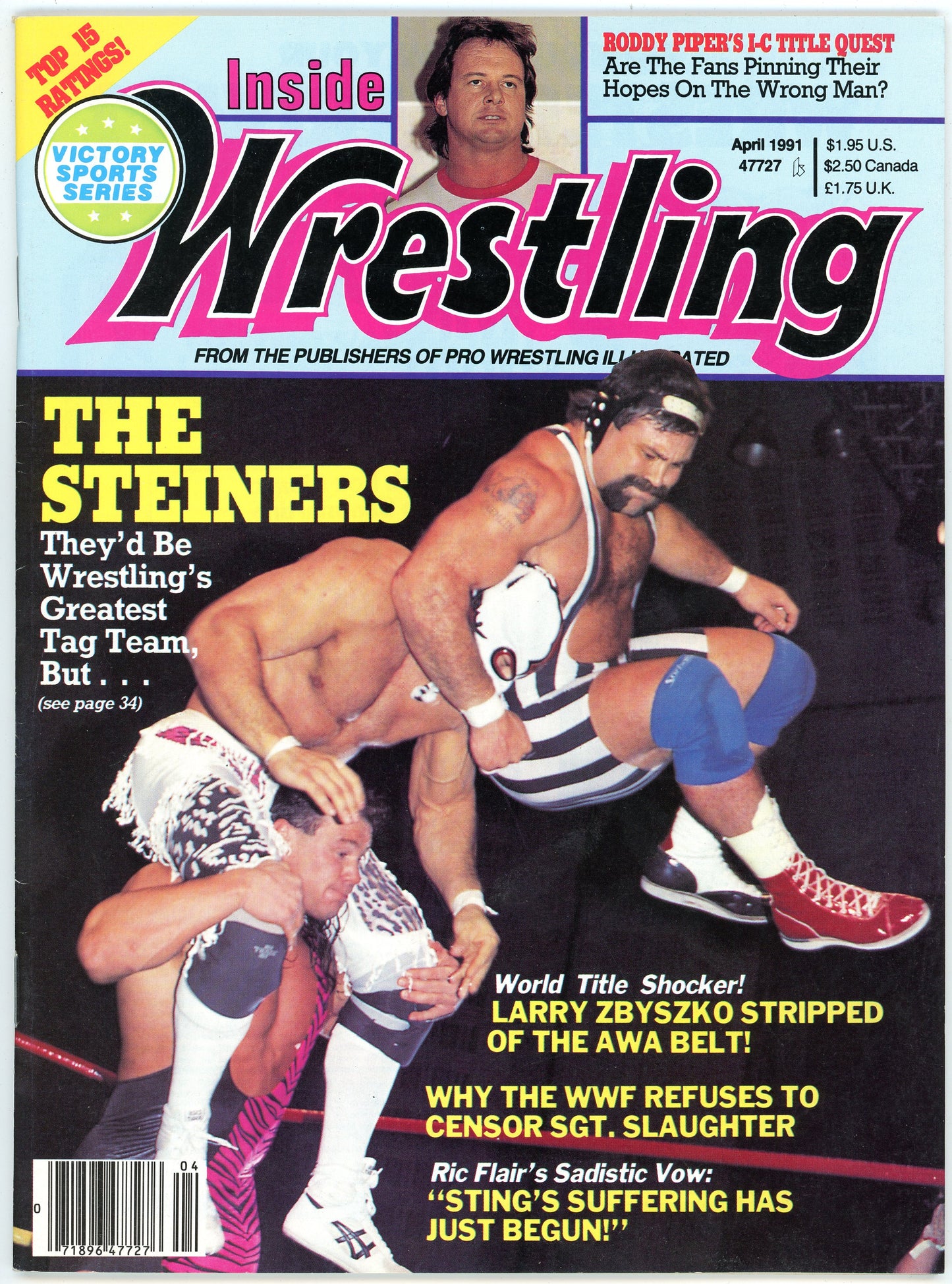 Inside Wrestling Vintage Magazine (April, 1991) The Steiners