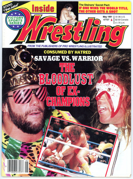 Inside Wrestling Vintage Magazine (May, 1991) Randy Savage vs. Ultimate Warrior