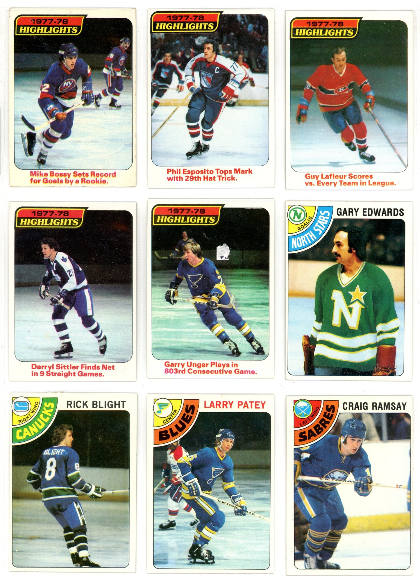 1978/79 Topps NHL Hockey Set (262/264 Cards) Missing #263-264