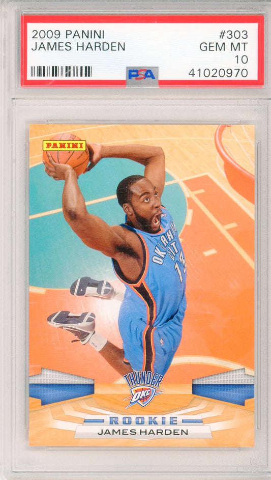 2009 Panini James Harden #303 Graded Rookie Card PSA 10