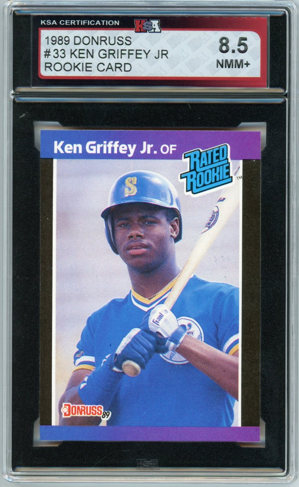 1989 Donruss Ken Griffey Jr. Graded Rookie Card #33 KSA 8.5