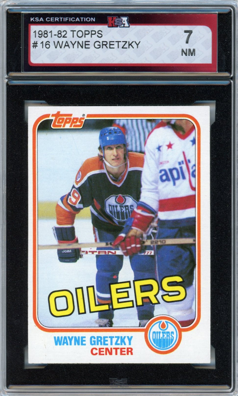 1981/82 Topps Wayne Gretzky Graded Hockey Card #16 KSA 7