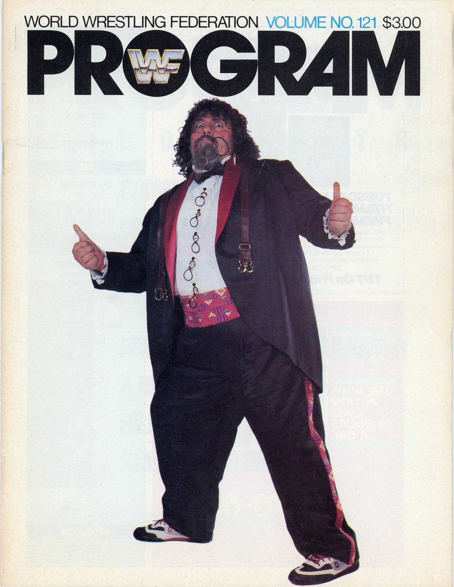 1985 WWF WWE Wrestling Program & Lineup Card Ticket Stub Maple Leaf Gardens