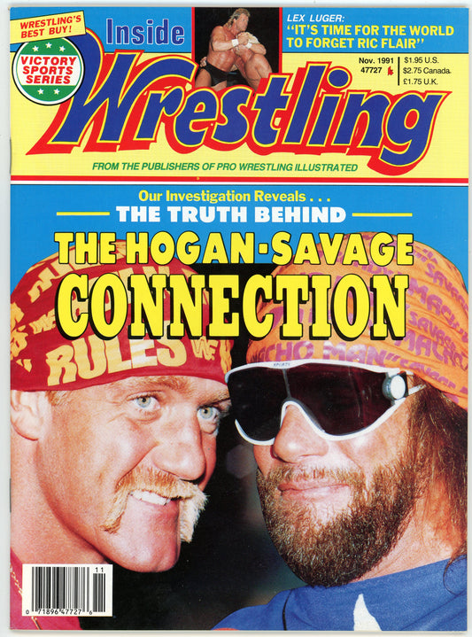 Inside Wrestling Vintage Magazine (November, 1991) Hulk Hogan, Randy Savage