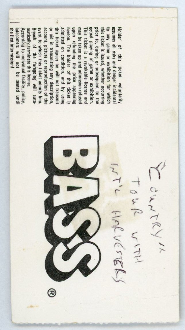 Neil Young Vintage Concert Ticket CNE Grandstand (Toronto, 1984)