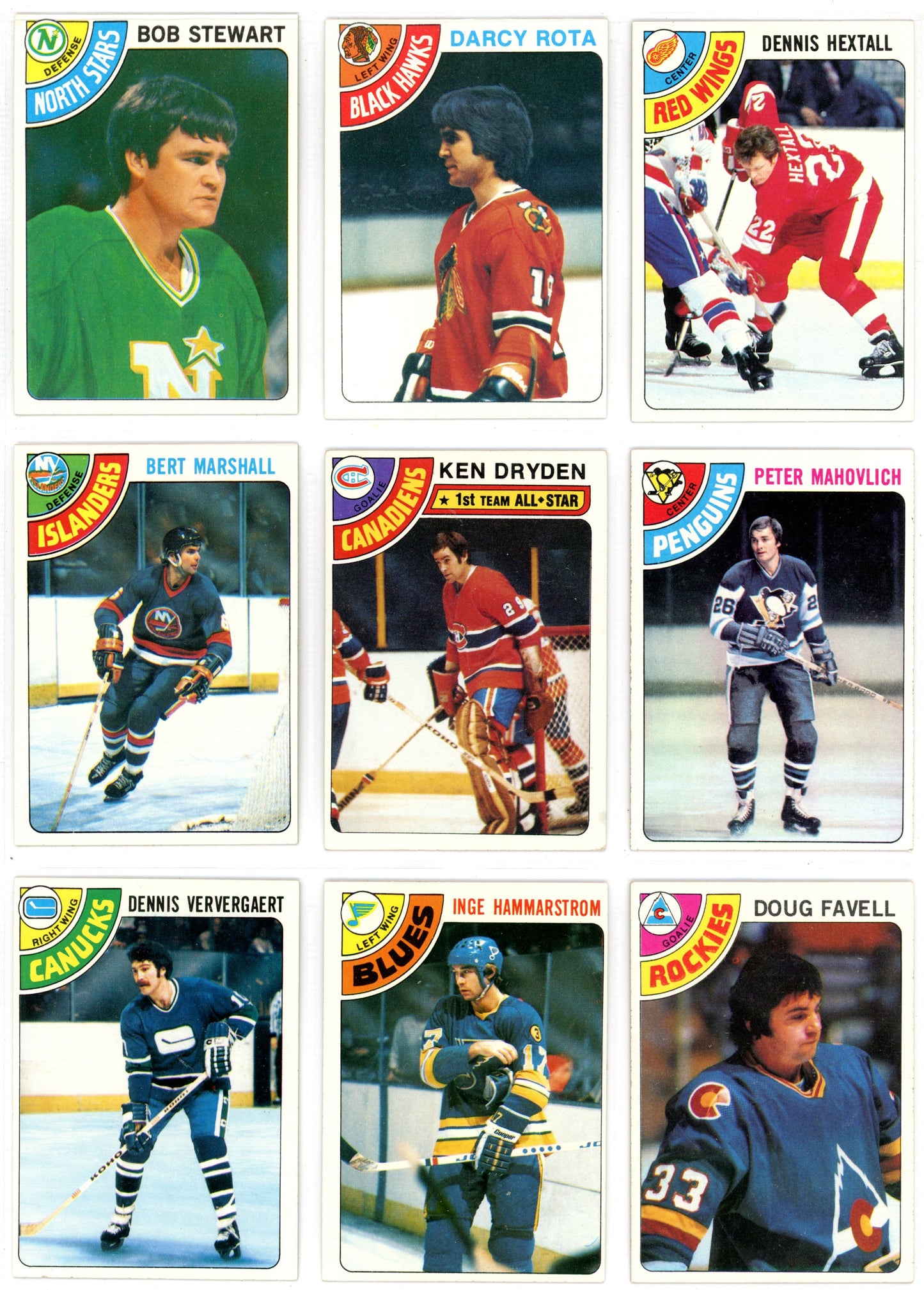 1978/79 Topps NHL Hockey Set (262/264 Cards) Missing #263-264