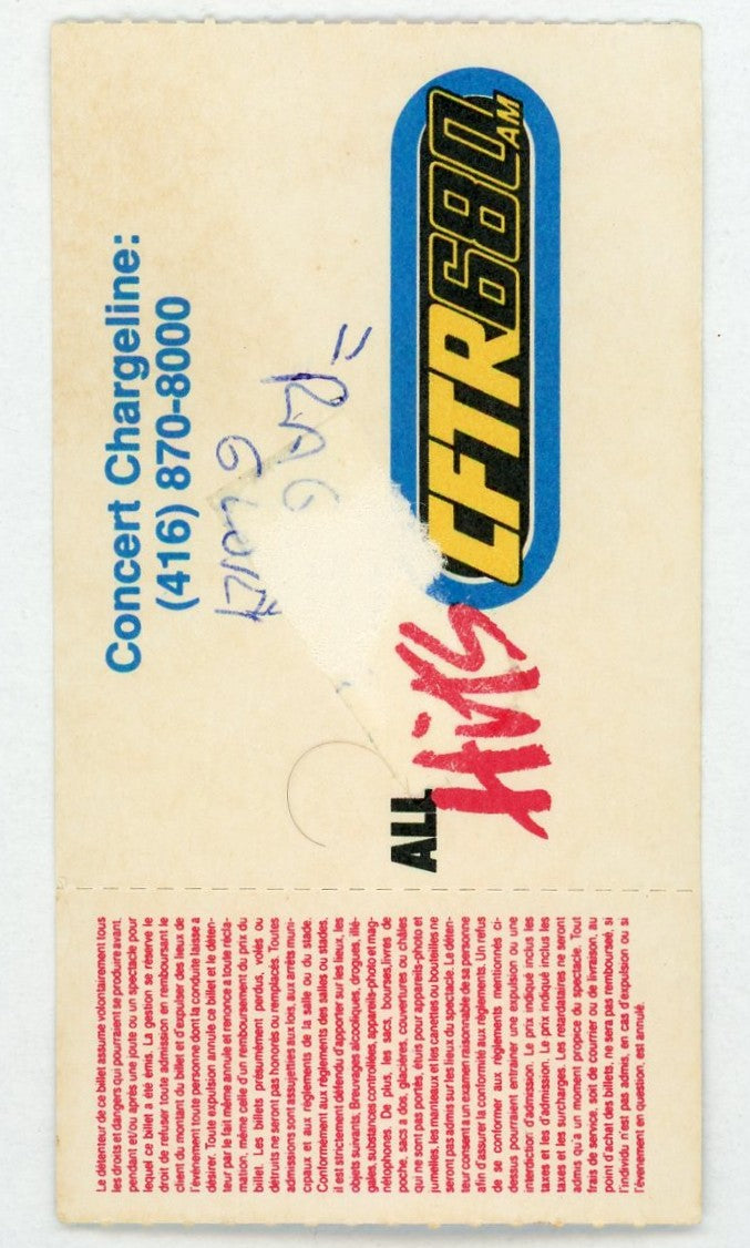 Neil Young & Crazy Horse Vintage Concert Ticket Maple Leaf Gardens (Toronto, 1991)