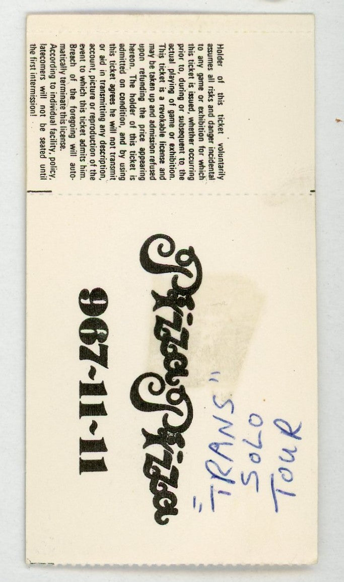 Neil Young Vintage Concert Ticket Maple Leaf Gardens (Toronto, 1983)