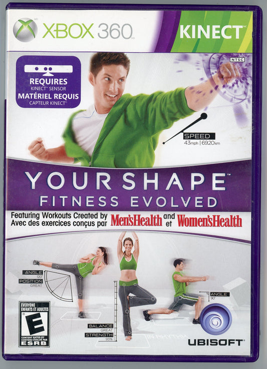 2010 Ubisoft Your Shape: Fitness Evolved Xbox360 Kinect Video Game Disc In Box