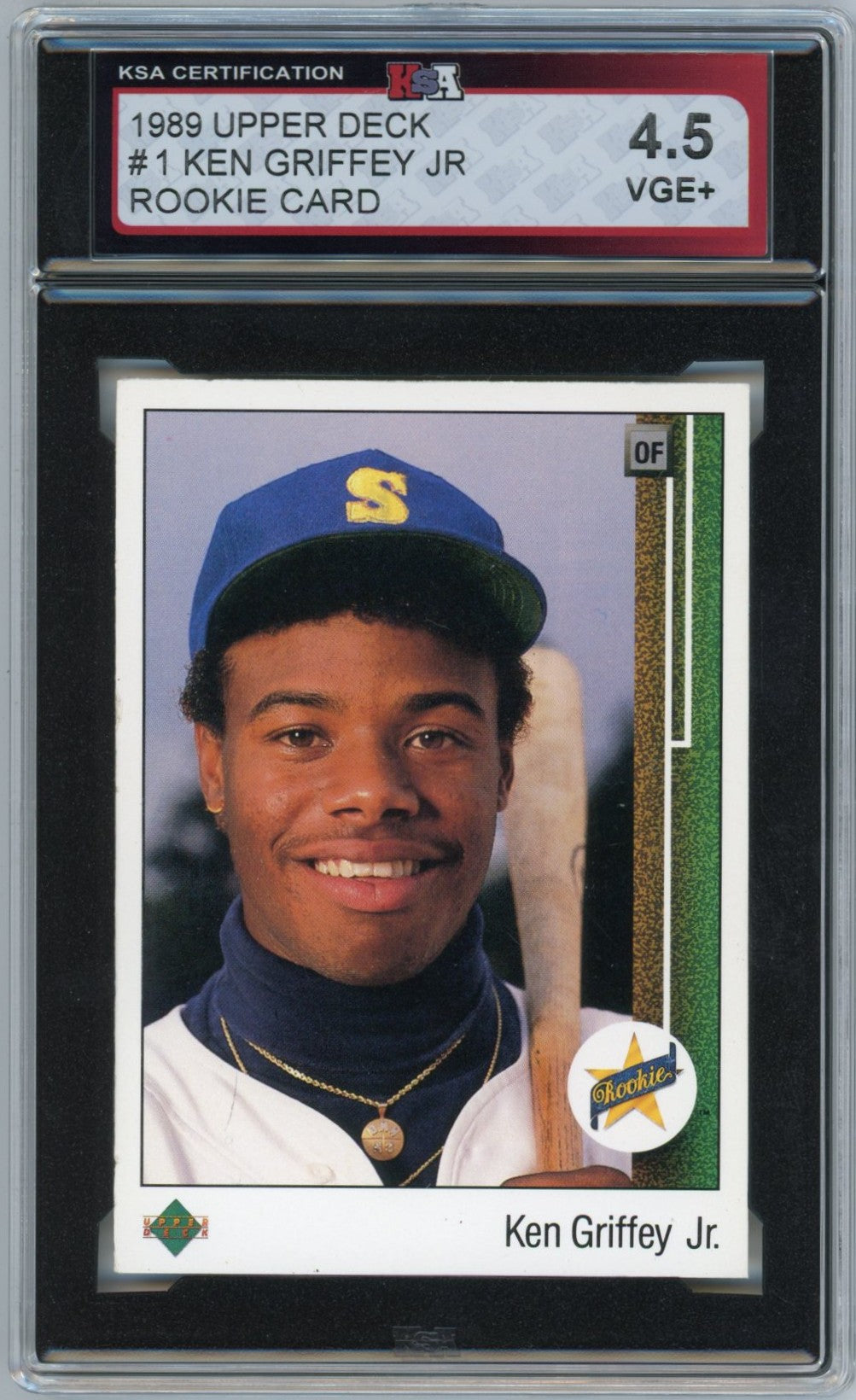 1989 Upper Deck Ken Griffey Jr. Graded Rookie Card #1 KSA 4.5