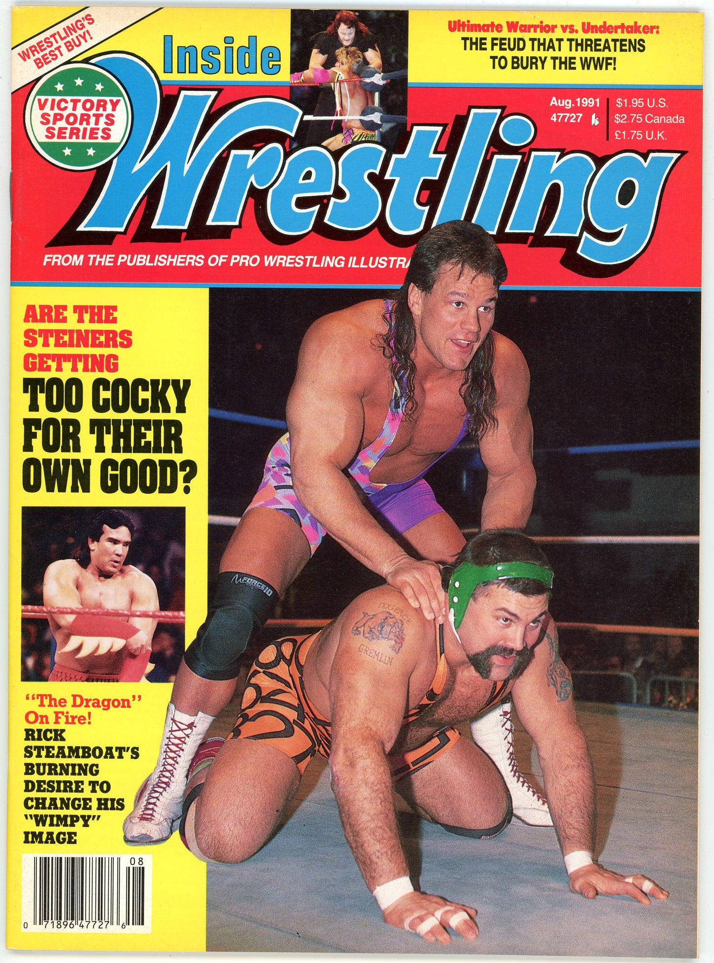 Inside Wrestling Vintage Magazine (August, 1991) Steiners, Ricky Steamboat