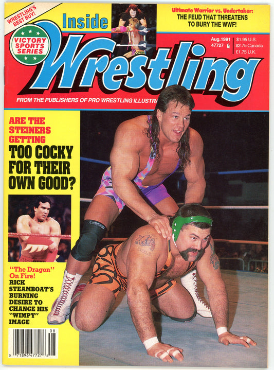 Inside Wrestling Vintage Magazine (August, 1991) Steiners, Ricky Steamboat