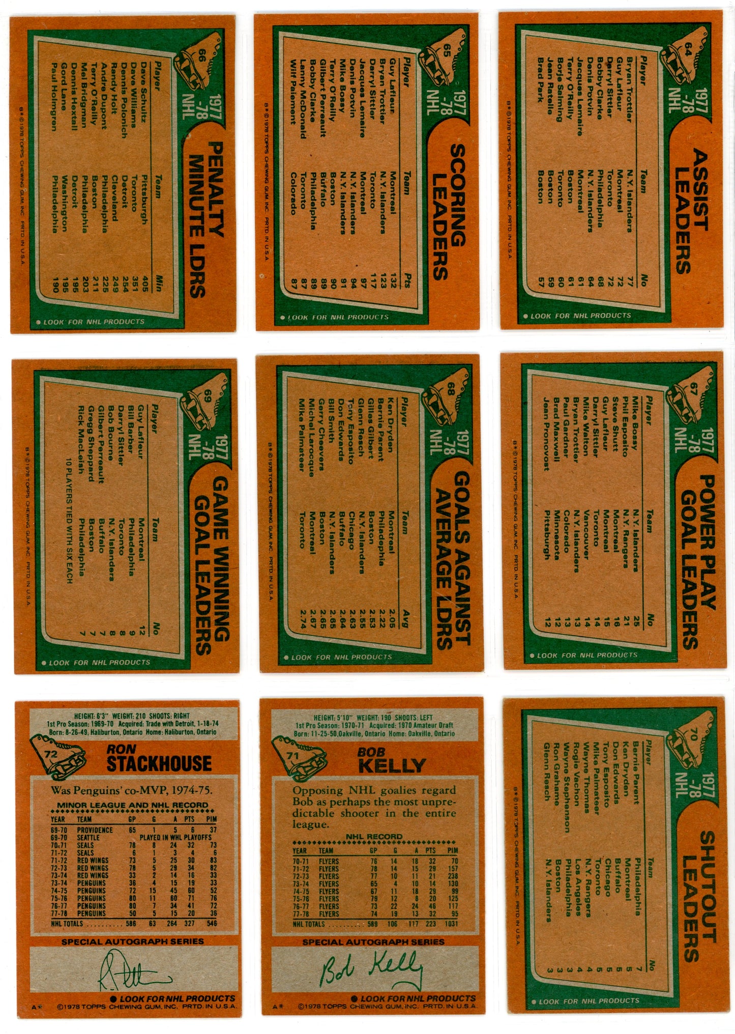 1978/79 Topps NHL Hockey Set (262/264 Cards) Missing #263-264