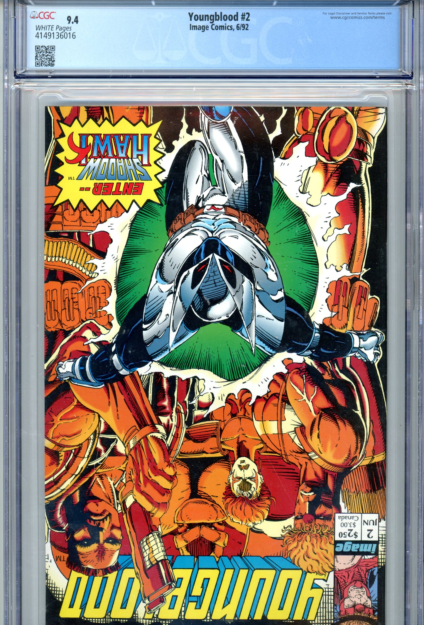 1992 Youngblood #2 Graded Comic Book Shadowhawk / Prophet 1st Appearance CGC 9.4