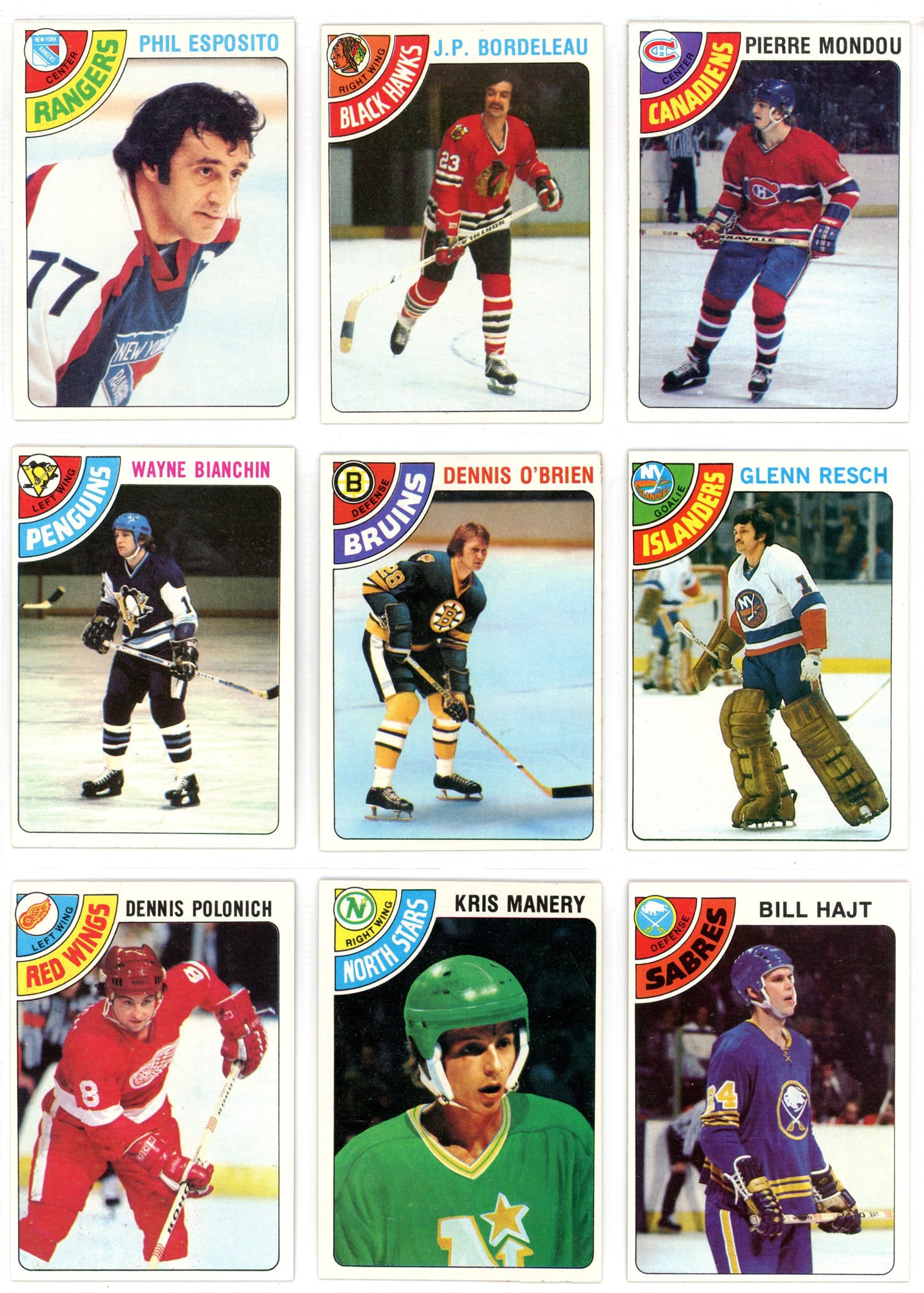 1978/79 Topps NHL Hockey Set (262/264 Cards) Missing #263-264